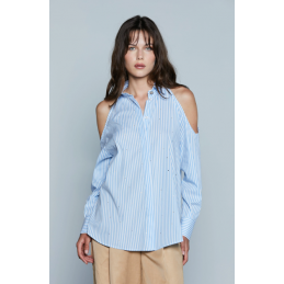 Camisa Relish rayas blanca...