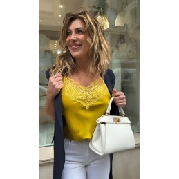 Lencera raso color amarillo